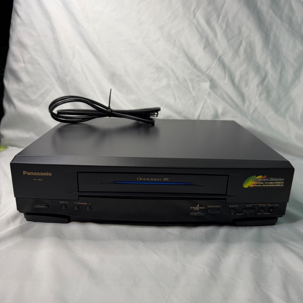 Panasonic PV-4611 Omnivision VHS VCR 4-Head Hi-Tech TESTED WORKS